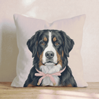 Bernese Mountain Dog Portrait Throw Pillow - Hillcroft Home