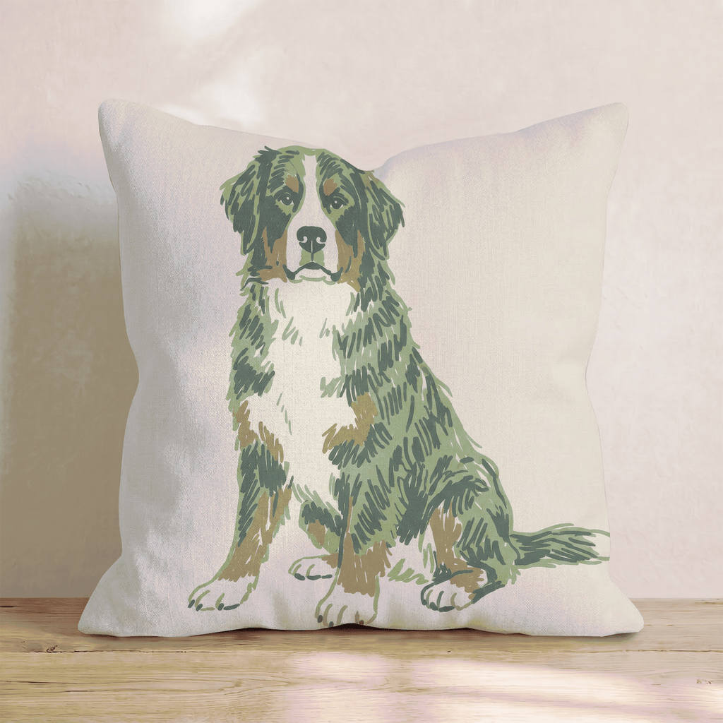 Bernese Mountain Dog Throw Pillow - Hillcroft Home