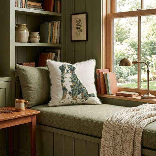 Bernese Mountain Dog Throw Pillow - Hillcroft Home