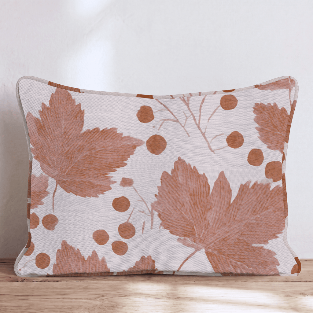 Berries And Maple Throw Pillow - Hillcroft Home