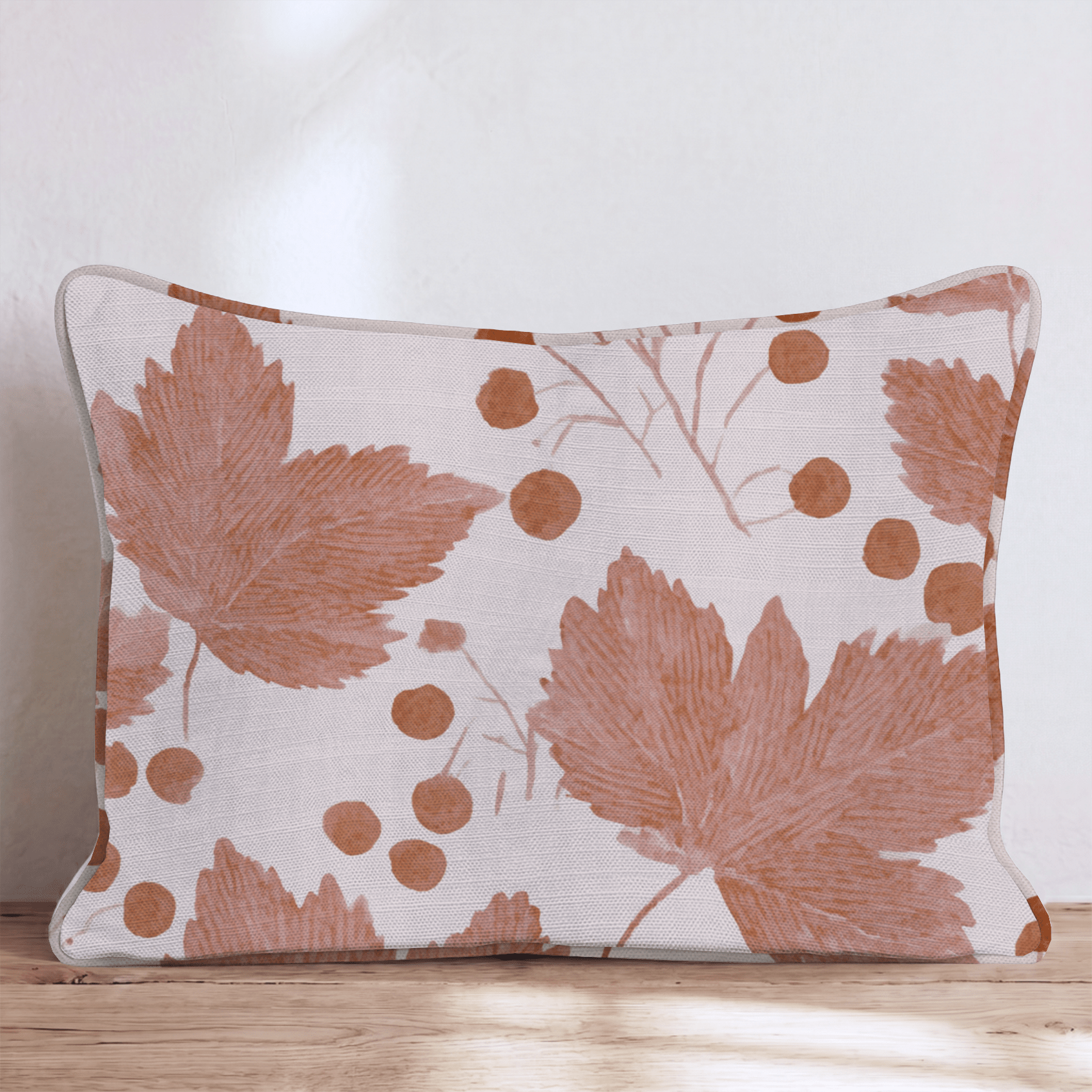 Berries And Maple Throw Pillow - Hillcroft Home