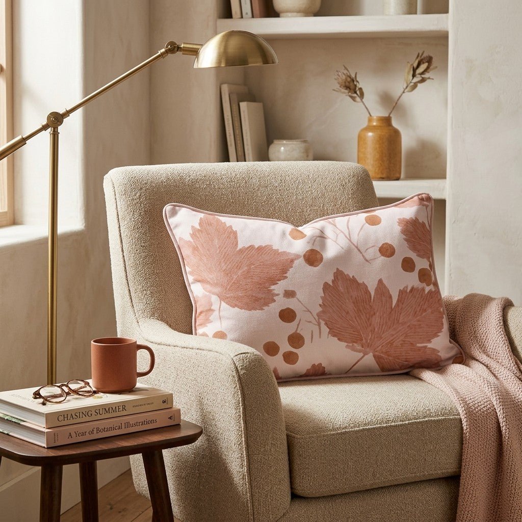 Berries And Maple Throw Pillow - Hillcroft Home
