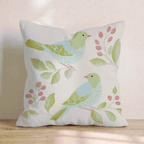 Berry Birds Throw Pillow - Hillcroft Home