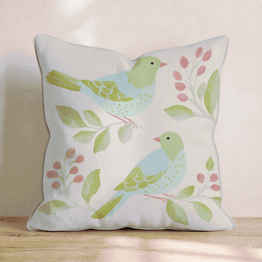 Berry Birds Throw Pillow - Hillcroft Home