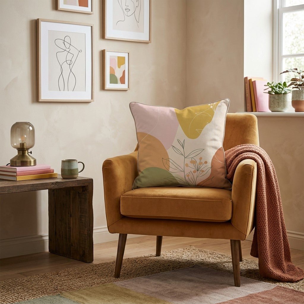 Berry Branch Boho Throw Pillow - Hillcroft Home