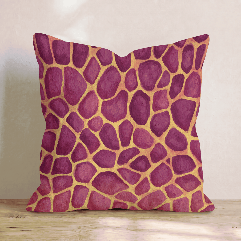 Berry Giraffe Glam Throw Pillow - Hillcroft Home