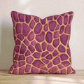 Berry Giraffe Glam Throw Pillow - Hillcroft Home
