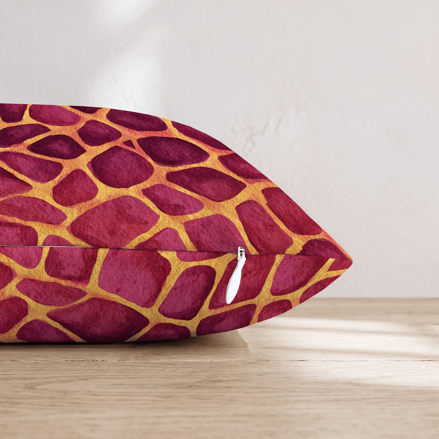 Berry Giraffe Glam Throw Pillow - Hillcroft Home