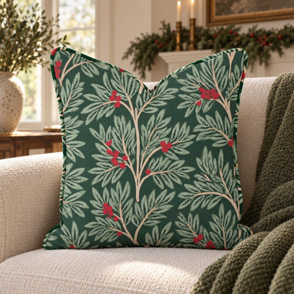 Berry Me in Christmas Throw Pillow throw pillow - Hillcroft Home