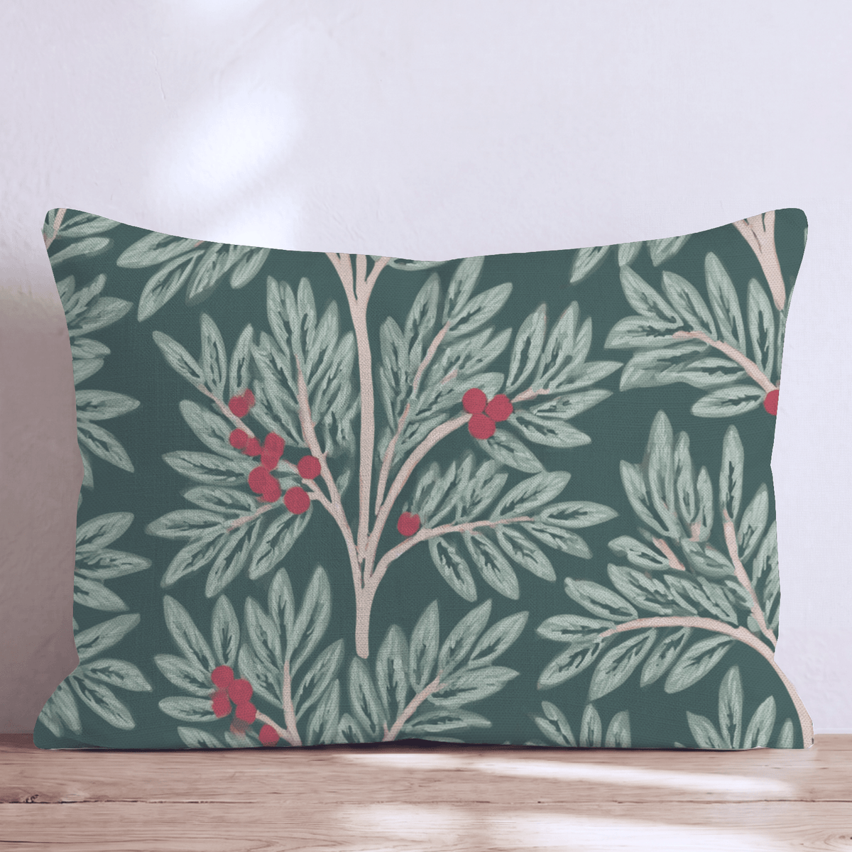 Berry Me in Christmas Throw Pillow throw pillow - Hillcroft Home