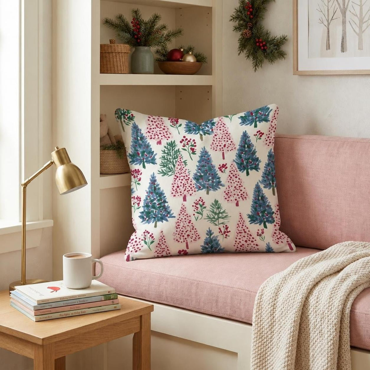 Berry Merry Darling Throw Pillow throw pillow - Hillcroft Home