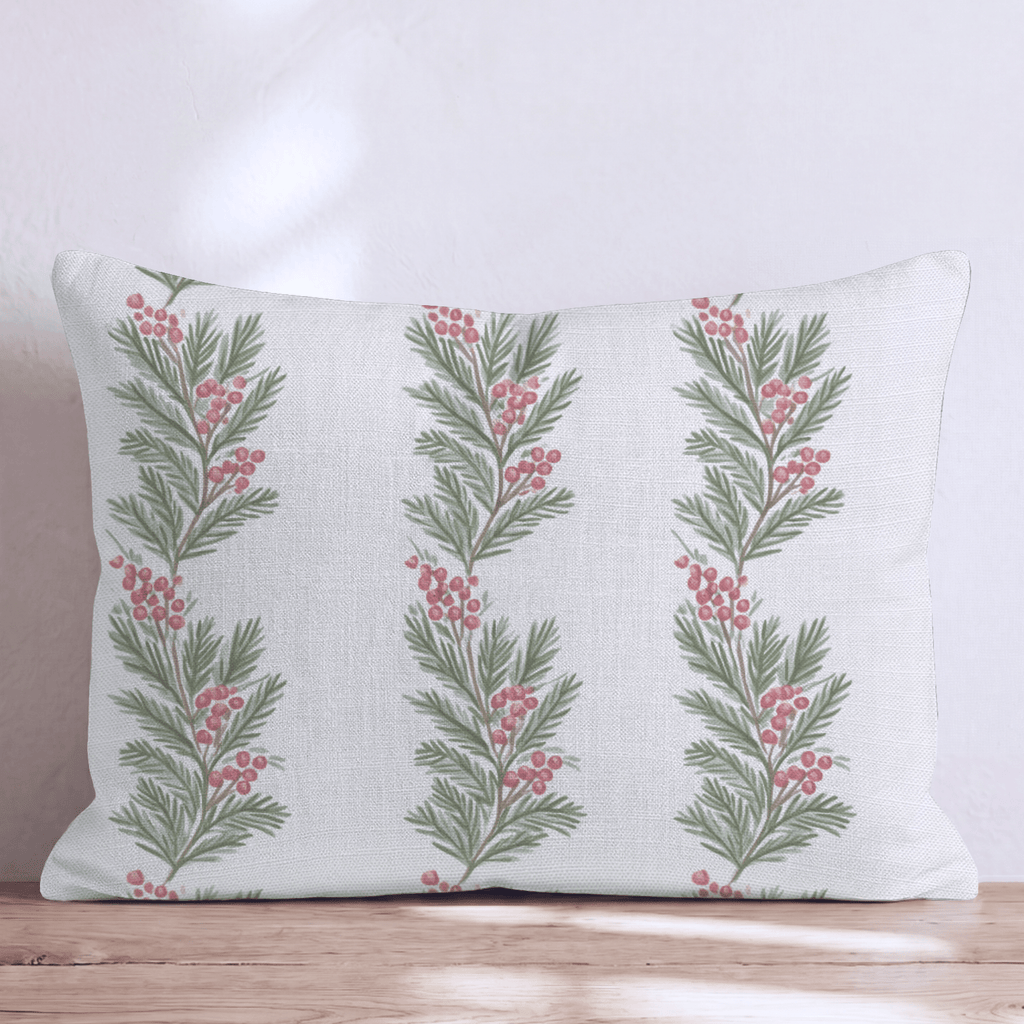 Berry Merry Garland Throw Pillow throw pillow - Hillcroft Home