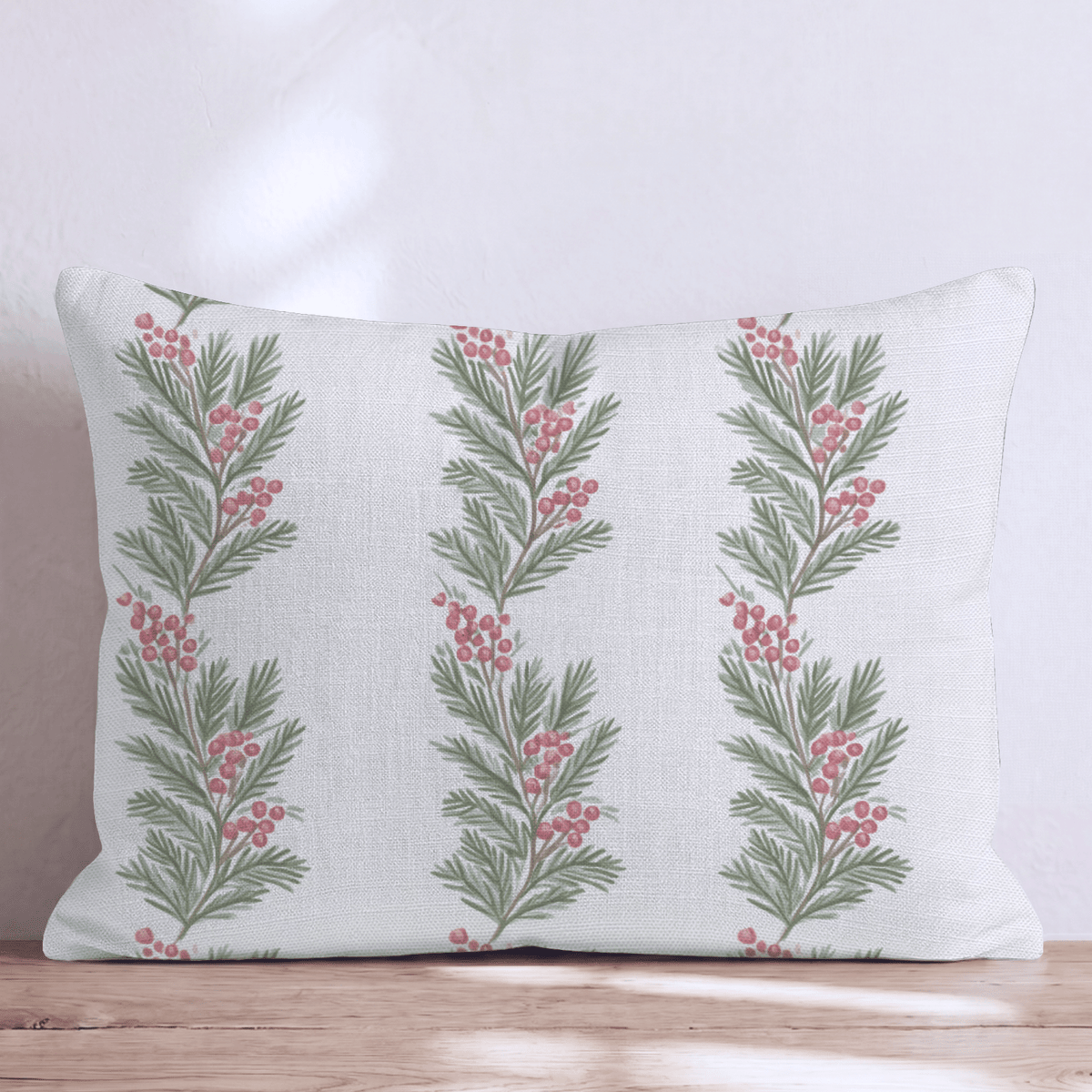 Berry Merry Garland Throw Pillow throw pillow - Hillcroft Home