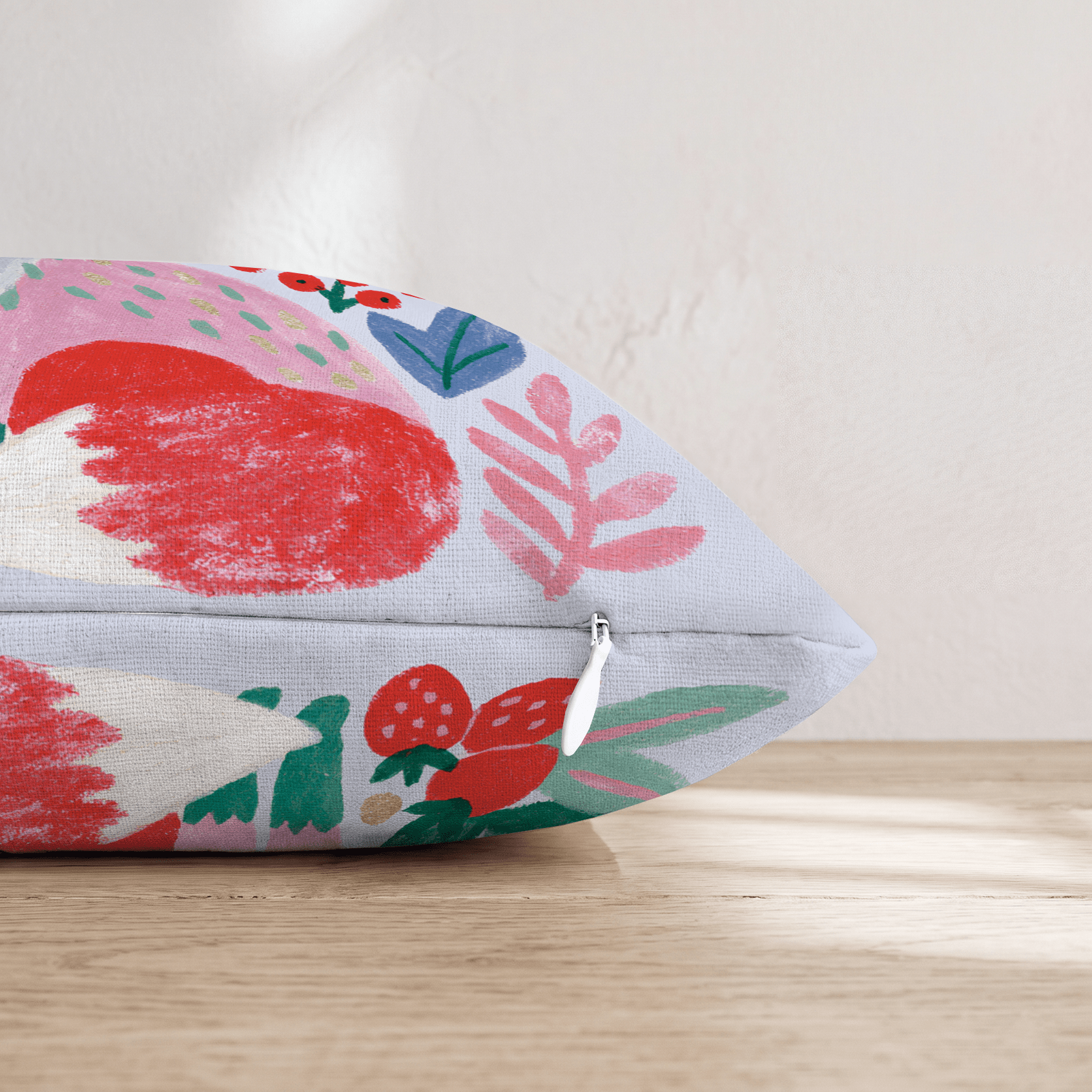 Berry Patch Fox Throw Pillow - Hillcroft Home
