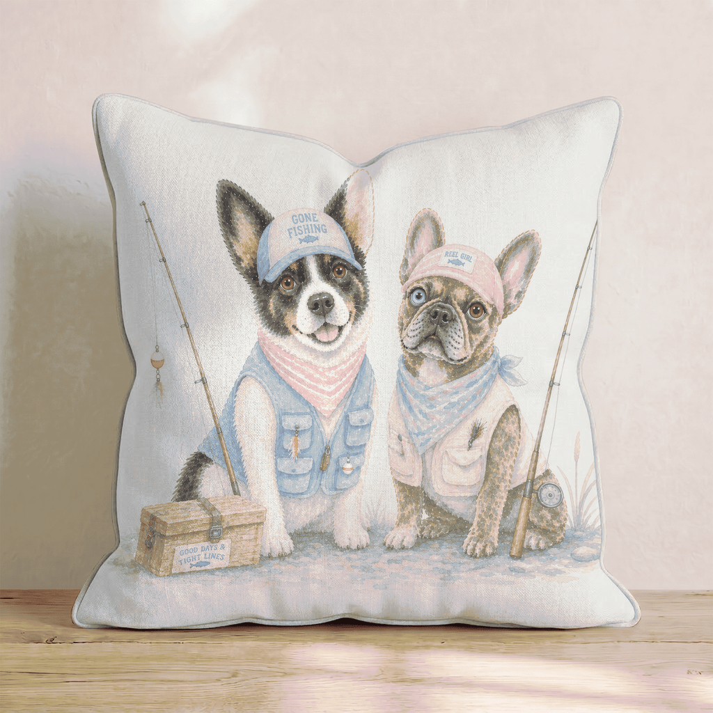Best Buds Fishing Throw Pillow - Hillcroft Home