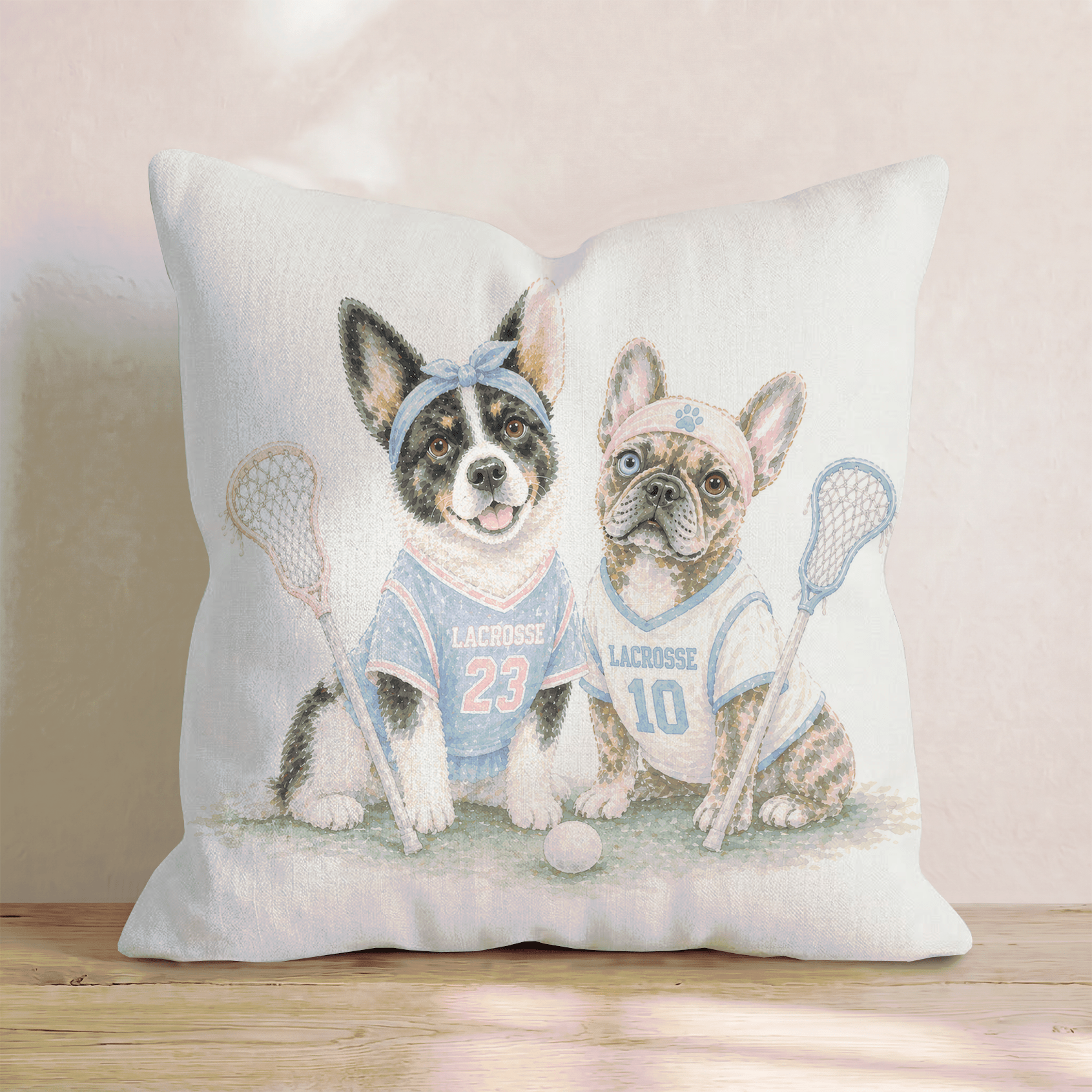 Best Buds Lacrosse Throw Pillow - Hillcroft Home