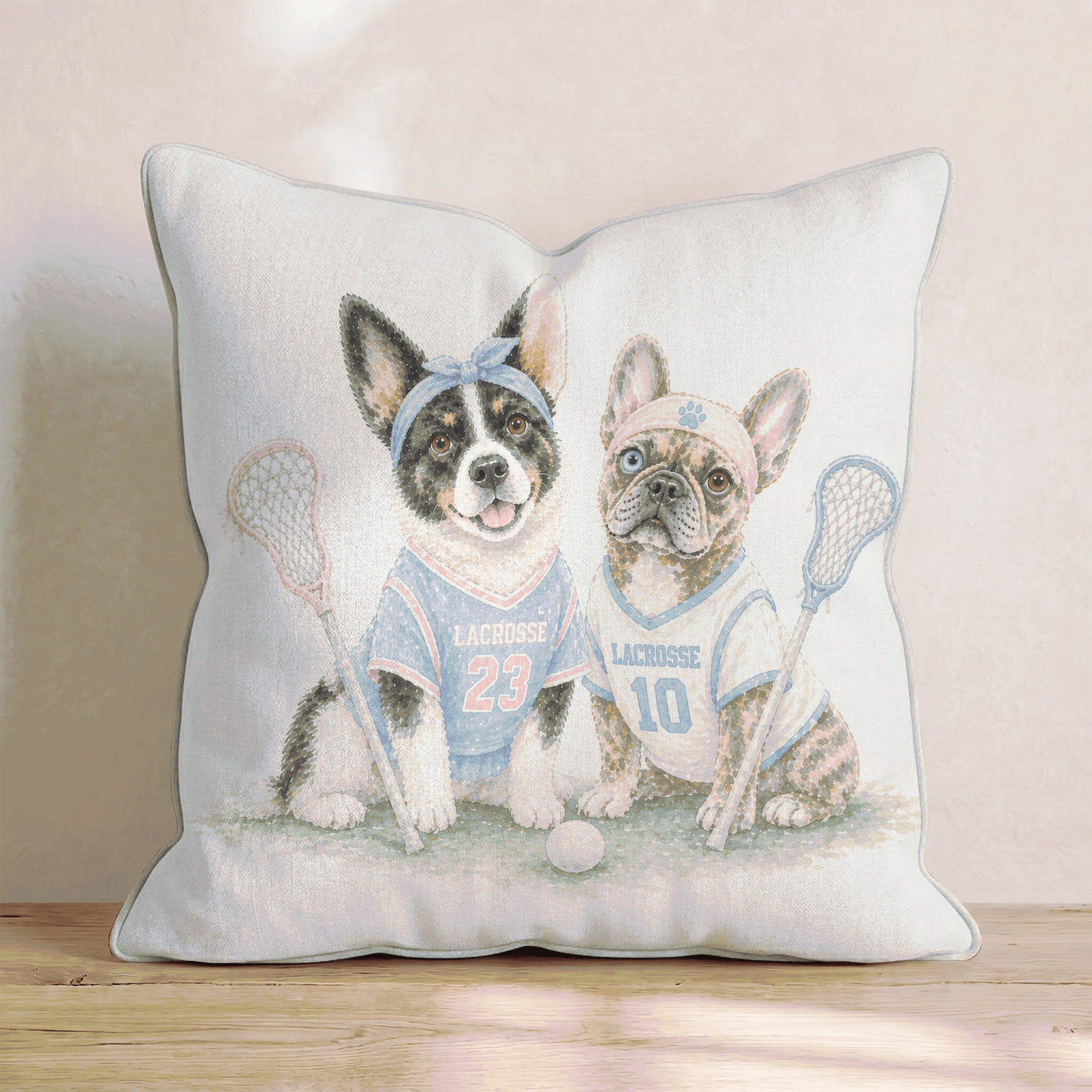 Best Buds Lacrosse Throw Pillow - Hillcroft Home