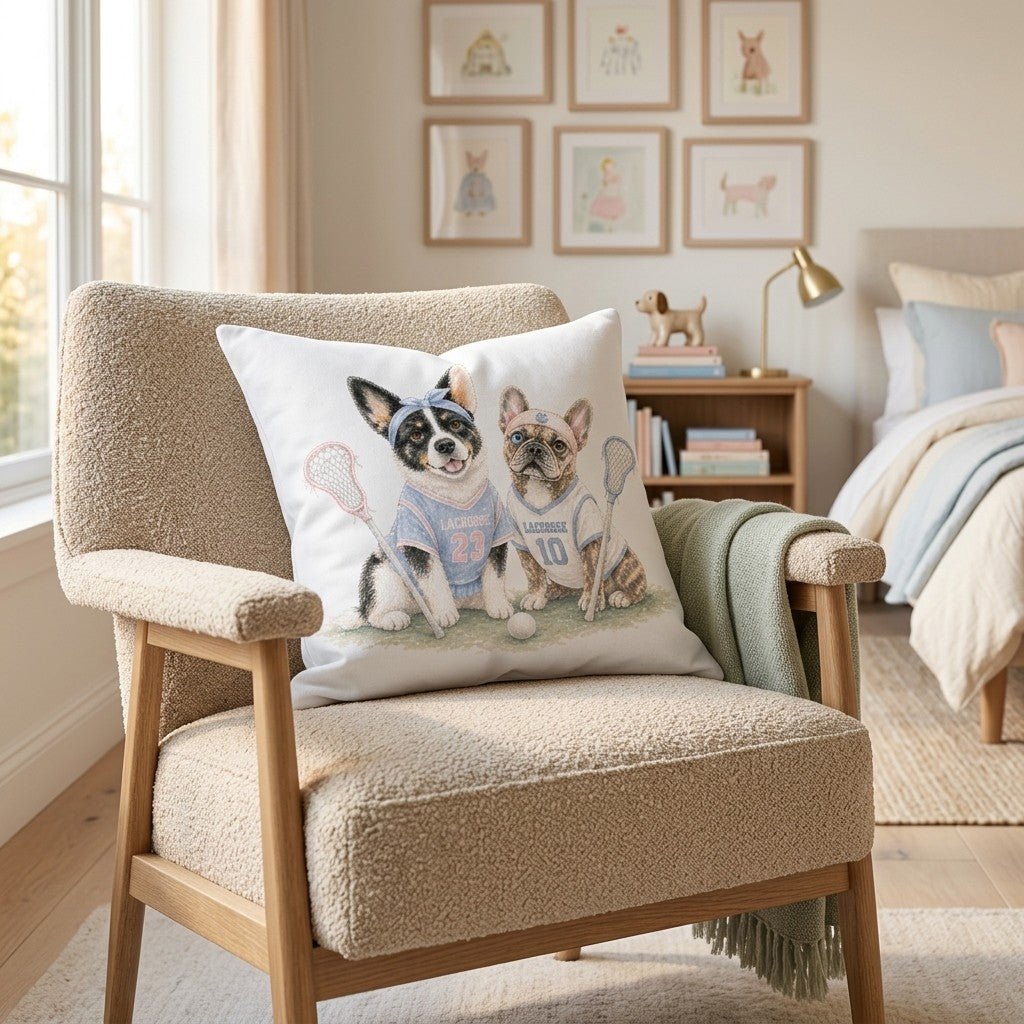 Best Buds Lacrosse Throw Pillow - Hillcroft Home