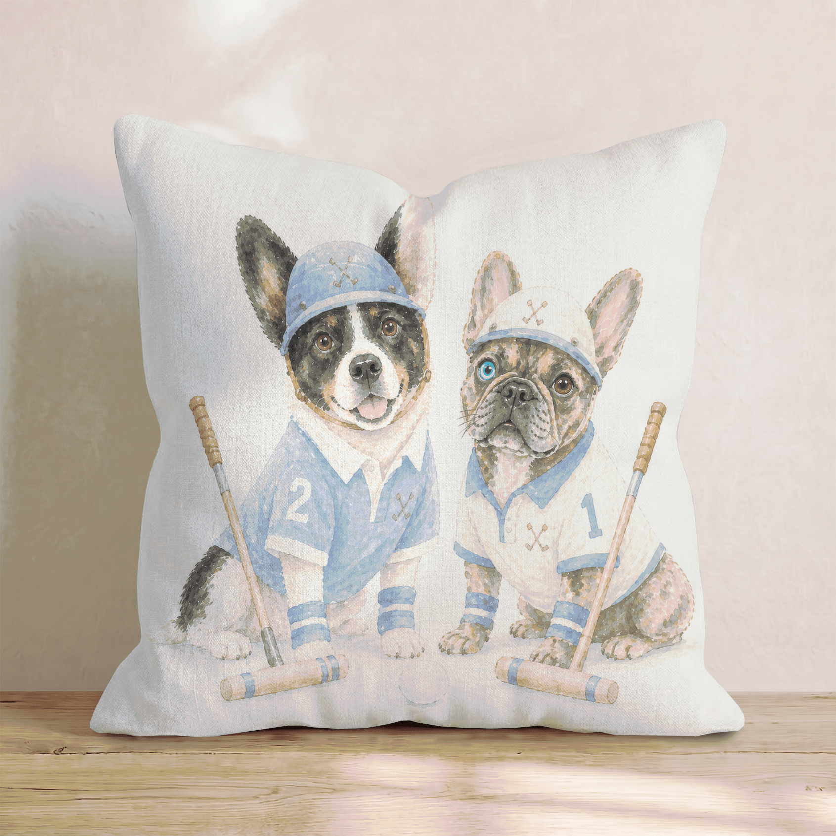 Best Buds Polo Throw Pillow - Hillcroft Home