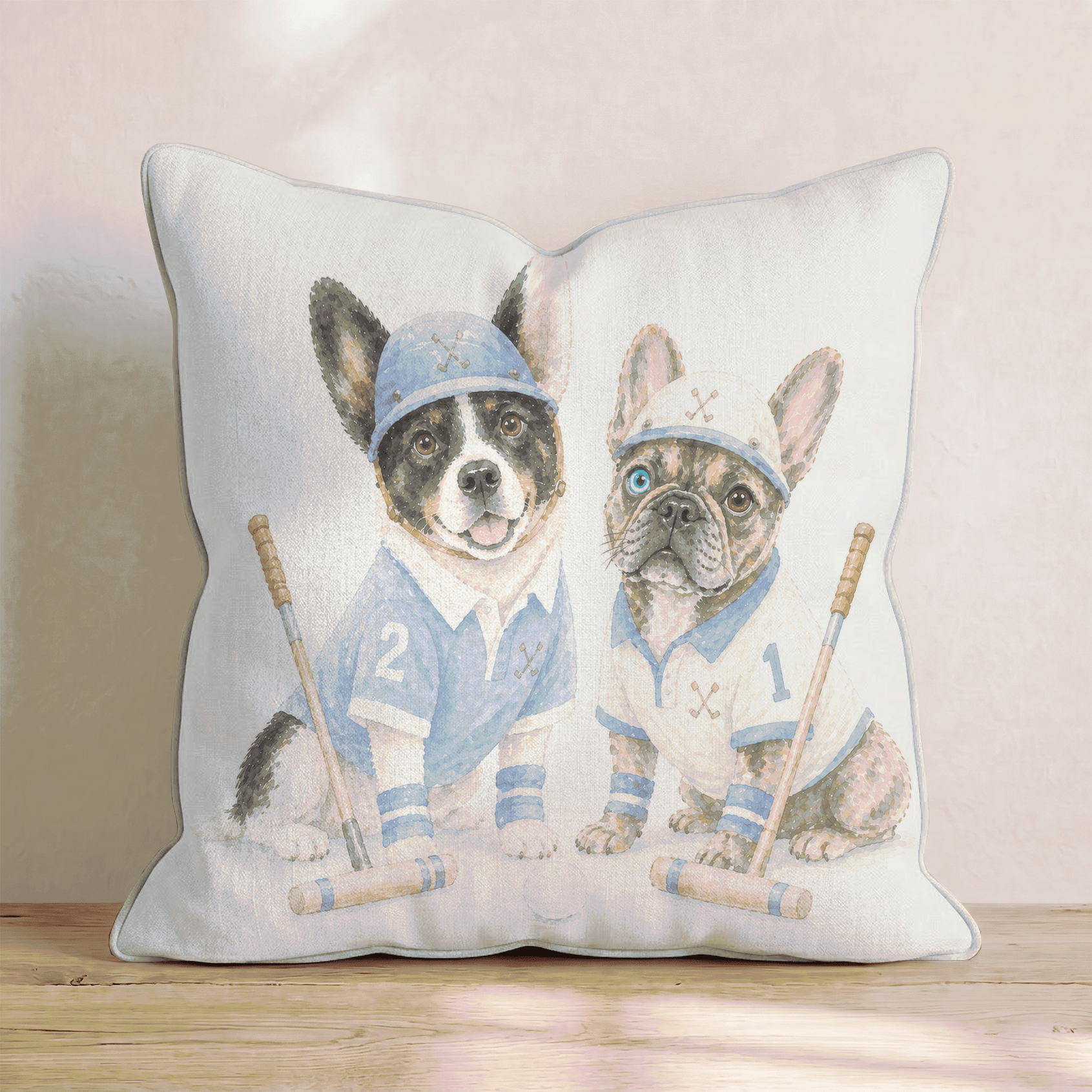 Best Buds Polo Throw Pillow - Hillcroft Home