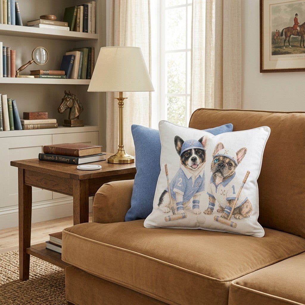 Best Buds Polo Throw Pillow - Hillcroft Home