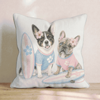 Best Buds Surf Throw Pillow - Hillcroft Home