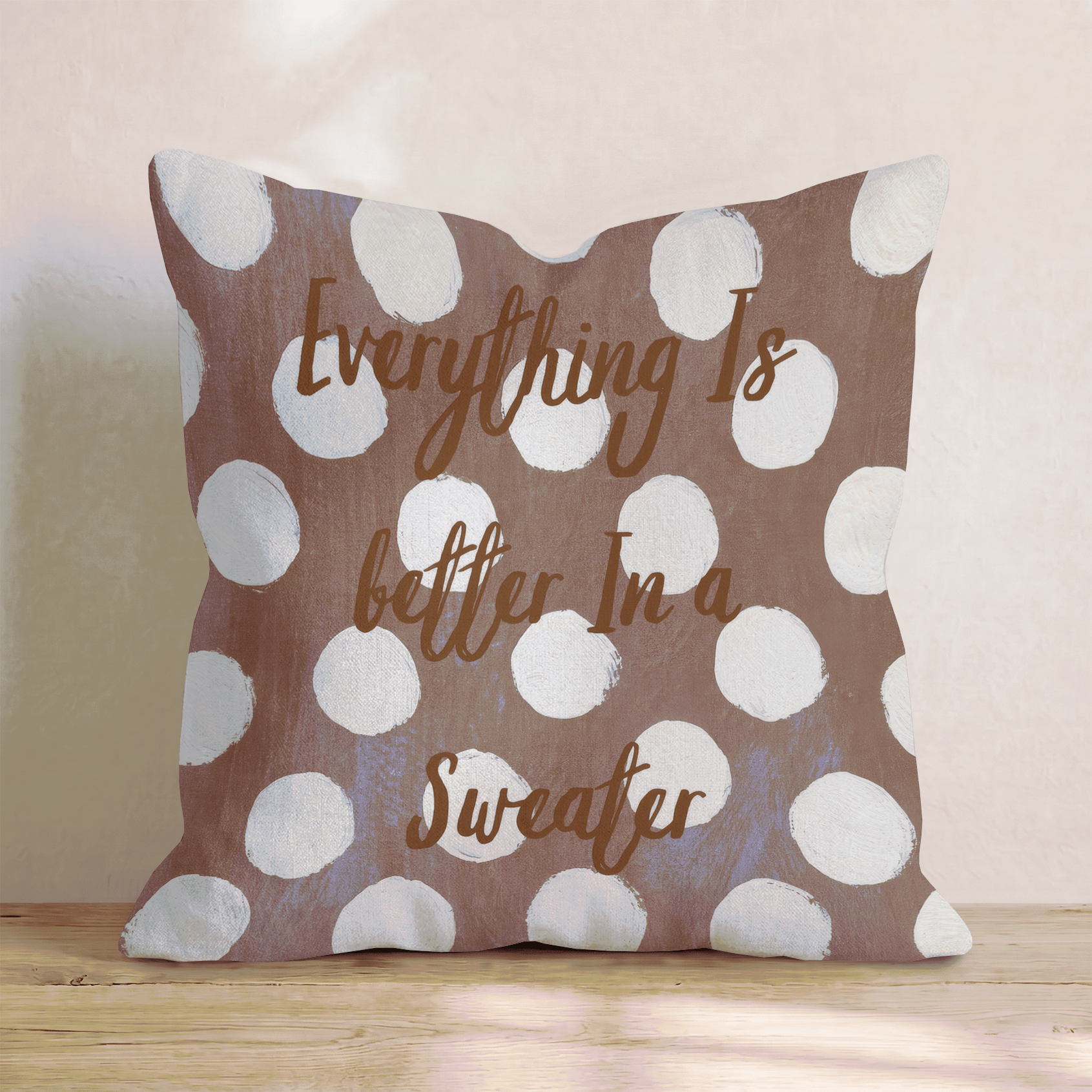Better In A Sweater Throw Pillow - Hillcroft Home