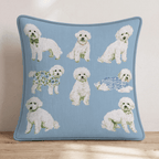 Bichon Buddies Throw Pillow - Hillcroft Home