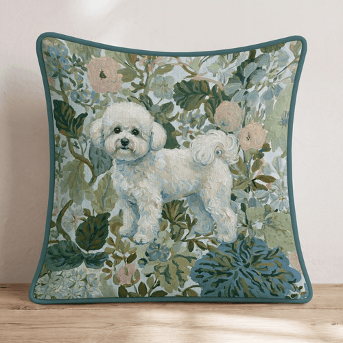Bichon Frise Power Throw Pillow - Hillcroft Home