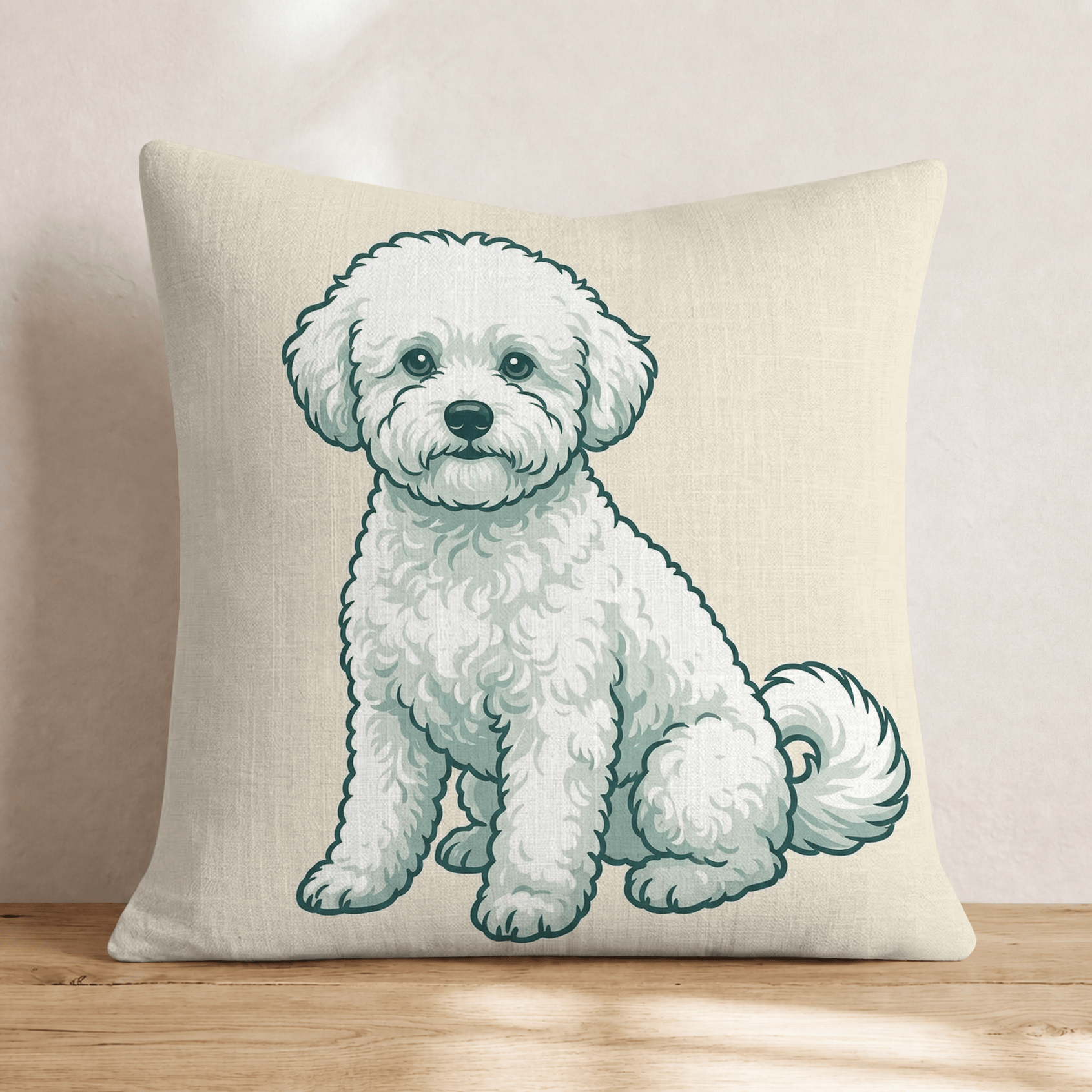 Bichon Frise Throw Pillow - Hillcroft Home