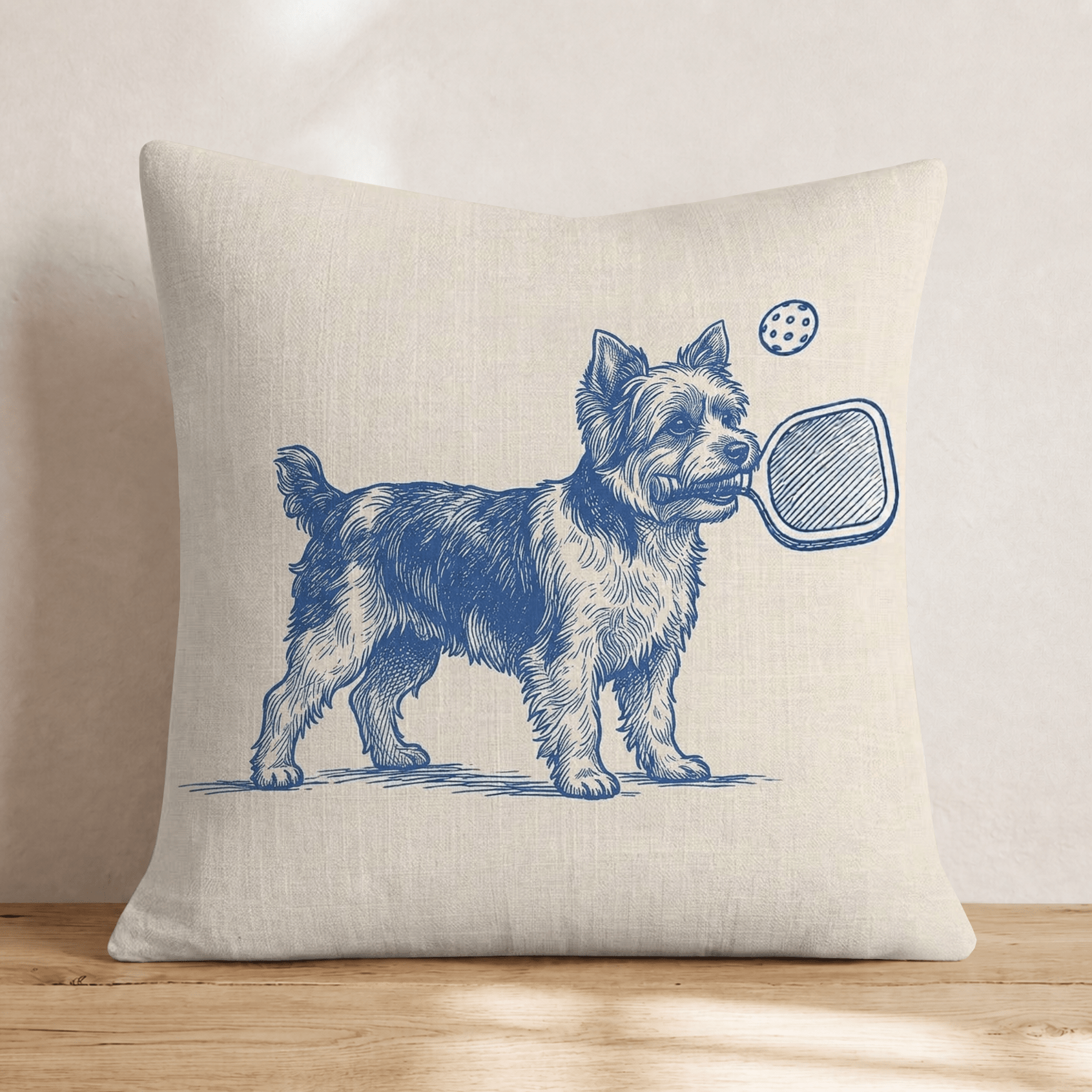 Biewer Terrier Pickleball Throw Pillow - Hillcroft Home