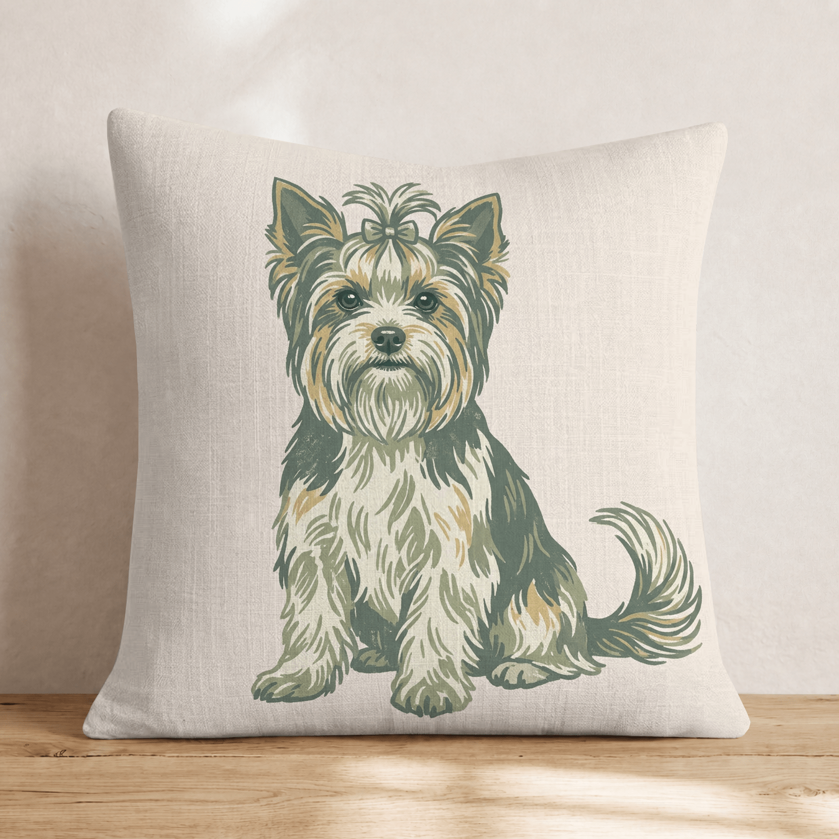 Biewer Terrier Throw Pillow - Hillcroft Home