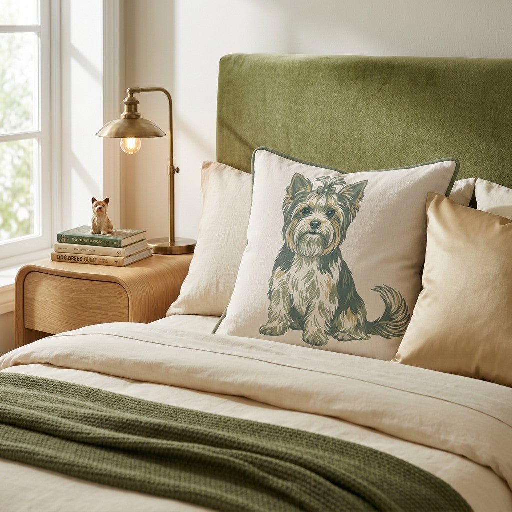 Biewer Terrier Throw Pillow - Hillcroft Home