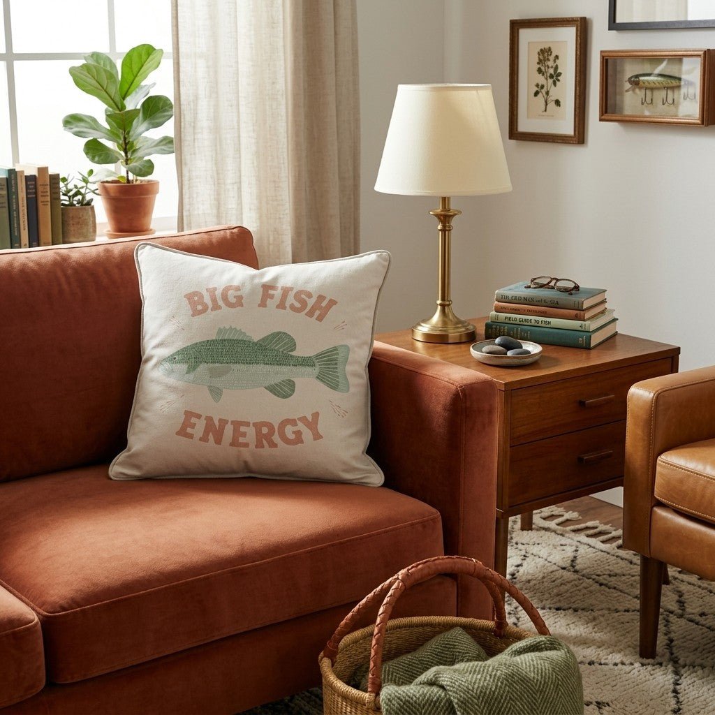Big Fish Energy Throw Pillow - Hillcroft Home