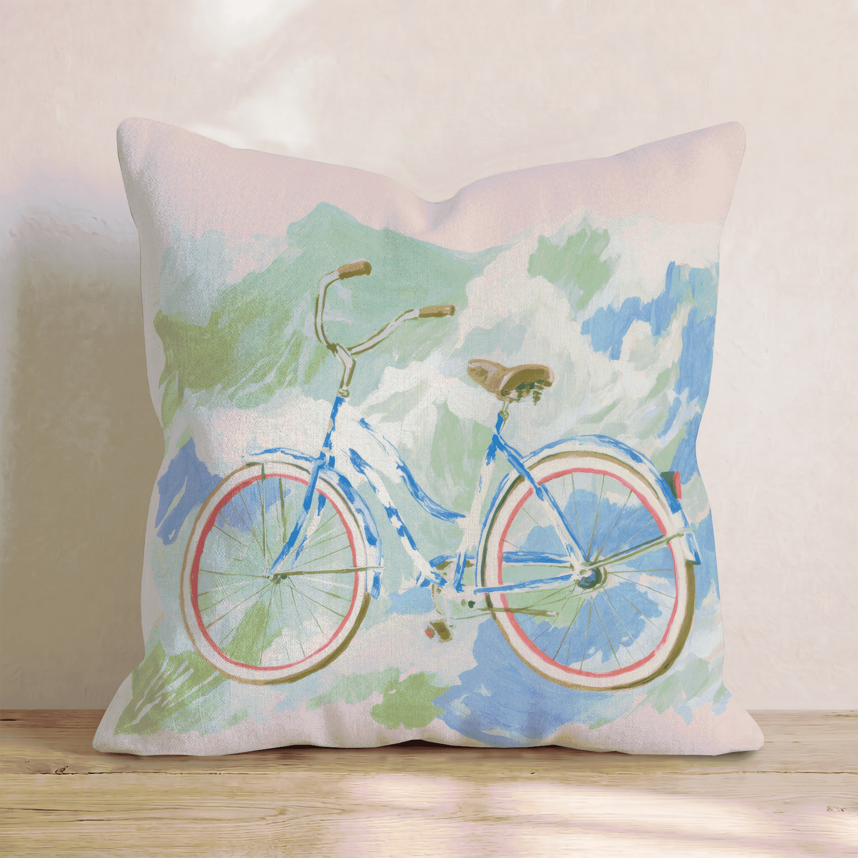 Bike All Over Throw Pillow - Hillcroft Home