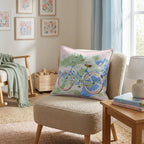 Bike All Over Throw Pillow - Hillcroft Home
