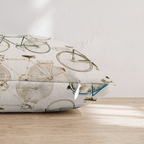 Biking Pattern Throw Pillow - Hillcroft Home