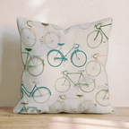 Biking Pattern Throw Pillow - Hillcroft Home