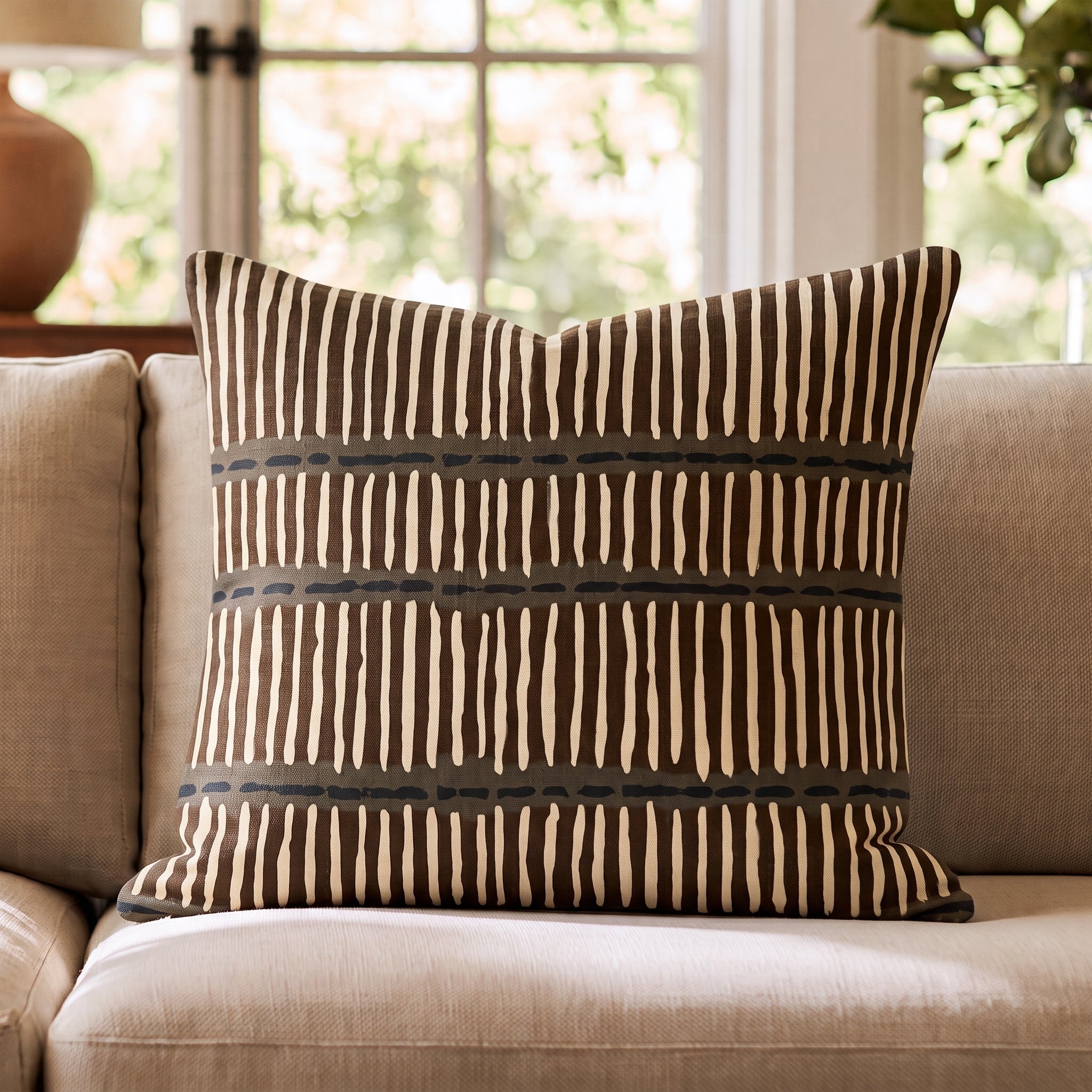 Birchwood Stripe Throw Pillow throw pillow - Hillcroft Home