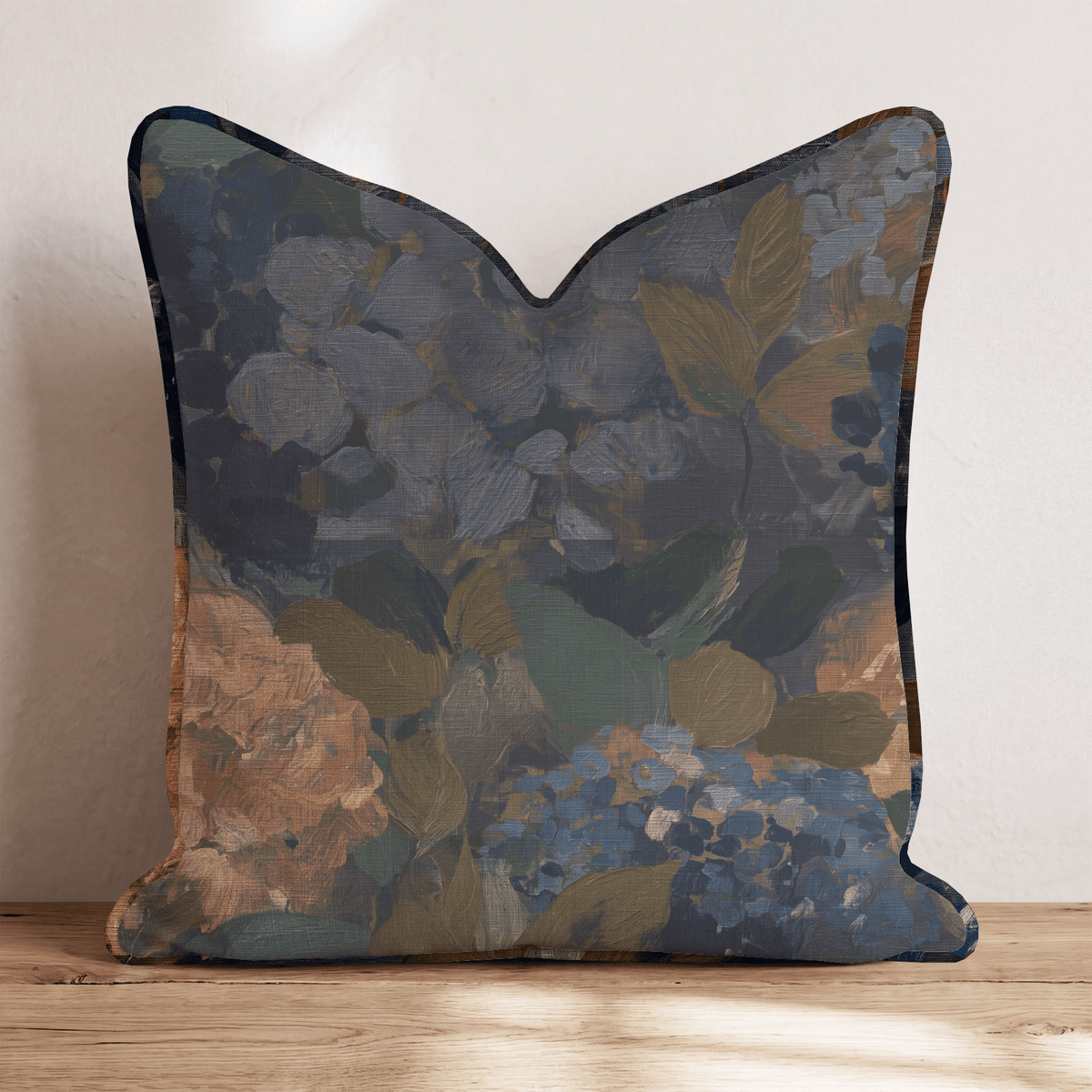 Birdie Floral Ember Throw Pillow throw pillow - Hillcroft Home