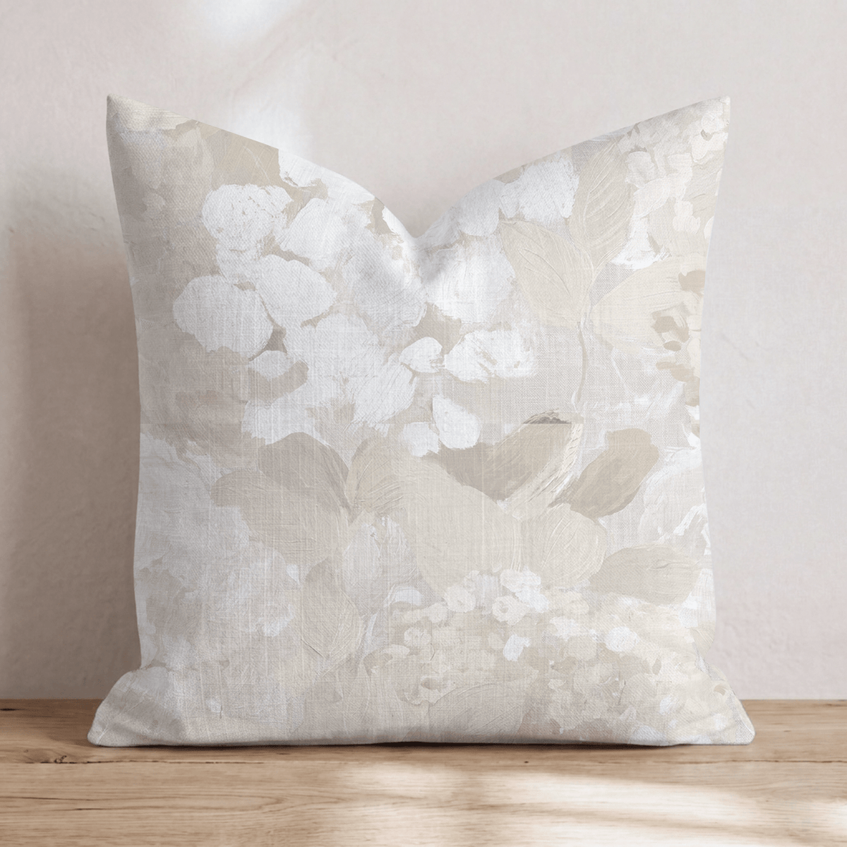 Birdie Floral Porcelain Throw Pillow throw pillow - Hillcroft Home