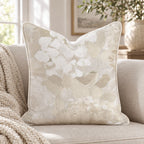 Birdie Floral Porcelain Throw Pillow throw pillow - Hillcroft Home
