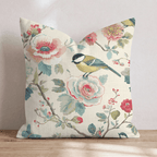 Birds and Blooms Throw Pillow - Hillcroft Home