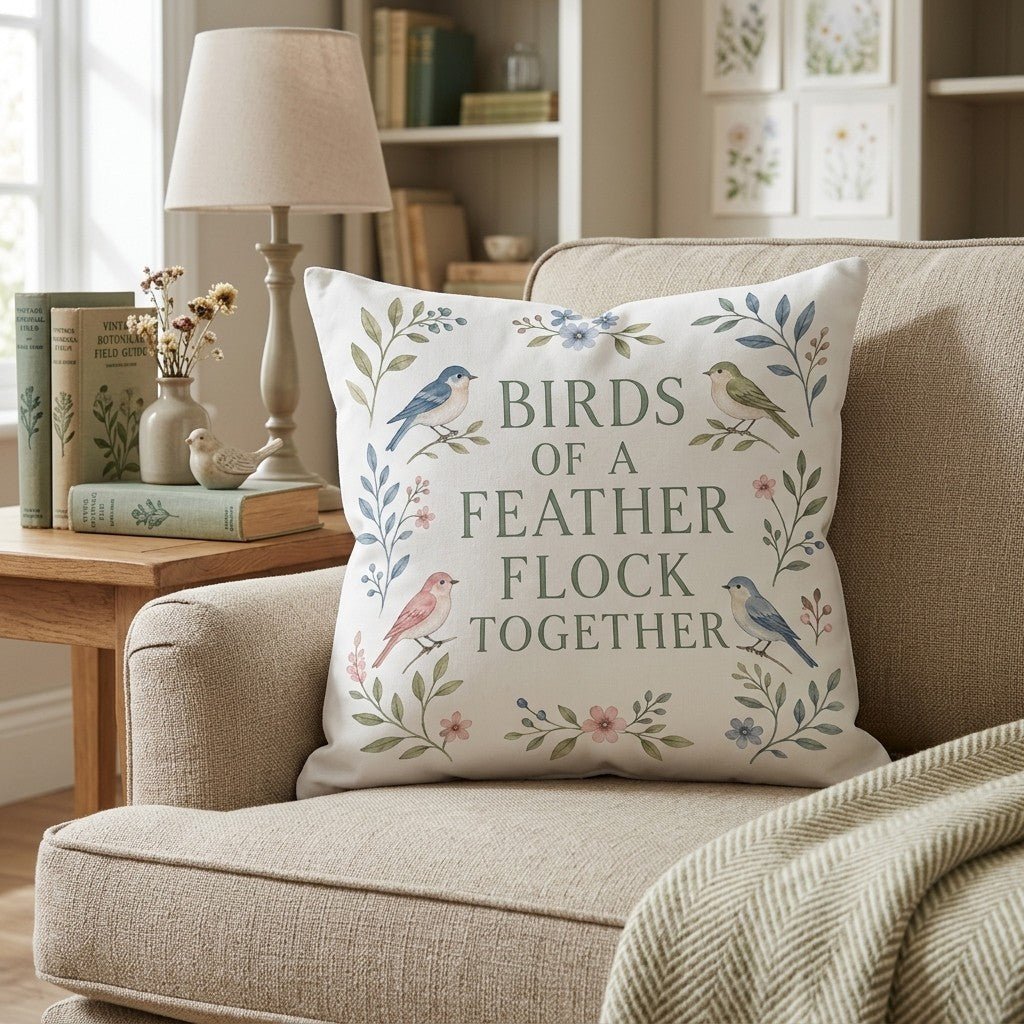Birds of a Feather Throw Pillow - Hillcroft Home