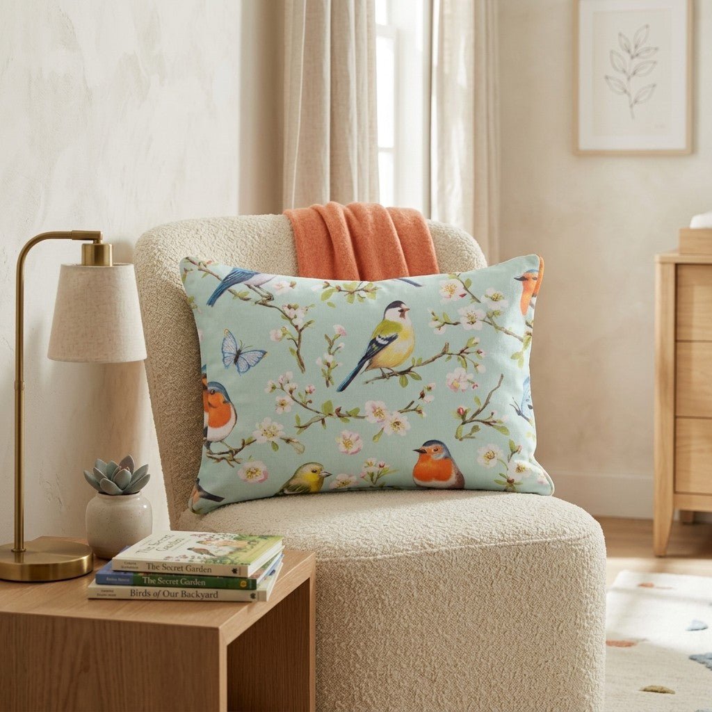Birds On A Branch Throw Pillow - Hillcroft Home