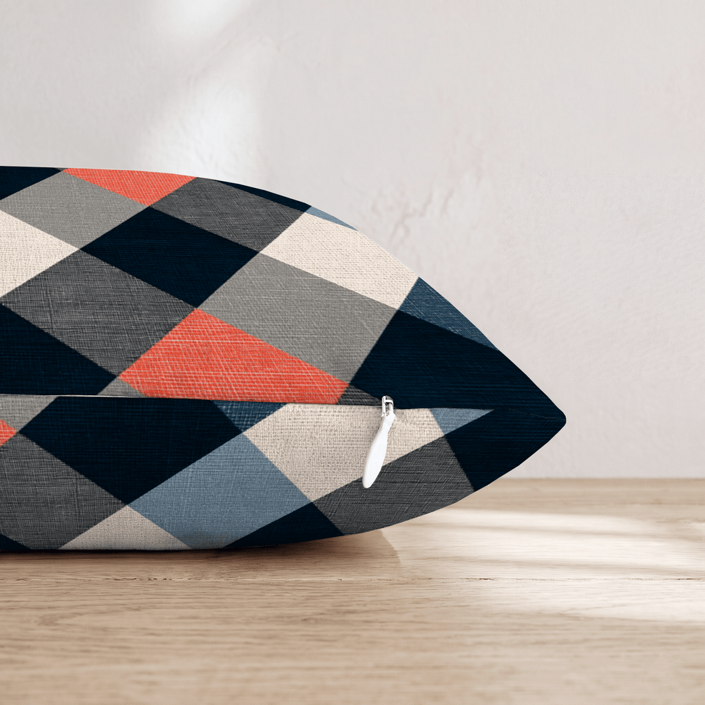Biscuit Grid Throw Pillow - Hillcroft Home