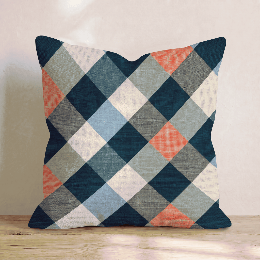 Biscuit Grid Throw Pillow - Hillcroft Home