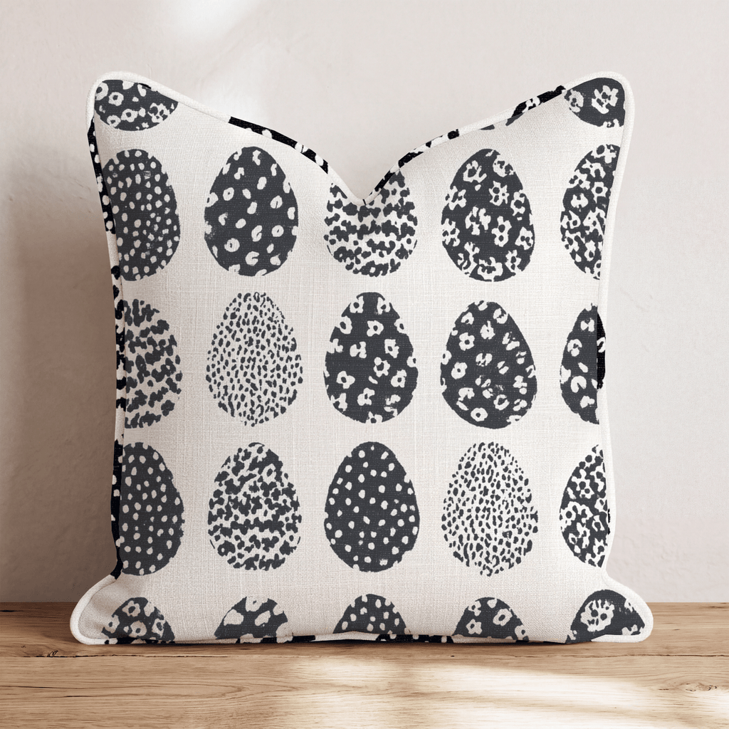 Black and White Eggs Throw Pillow - Hillcroft Home