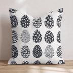 Black and White Eggs Throw Pillow - Hillcroft Home