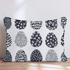 Black and White Eggs Throw Pillow - Hillcroft Home